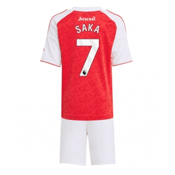 Billige Fotballdrakt Arsenal Bukayo Saka #7 Replika Hjemmedraktsett Barn 2025-26 Kortermet (med bukser)